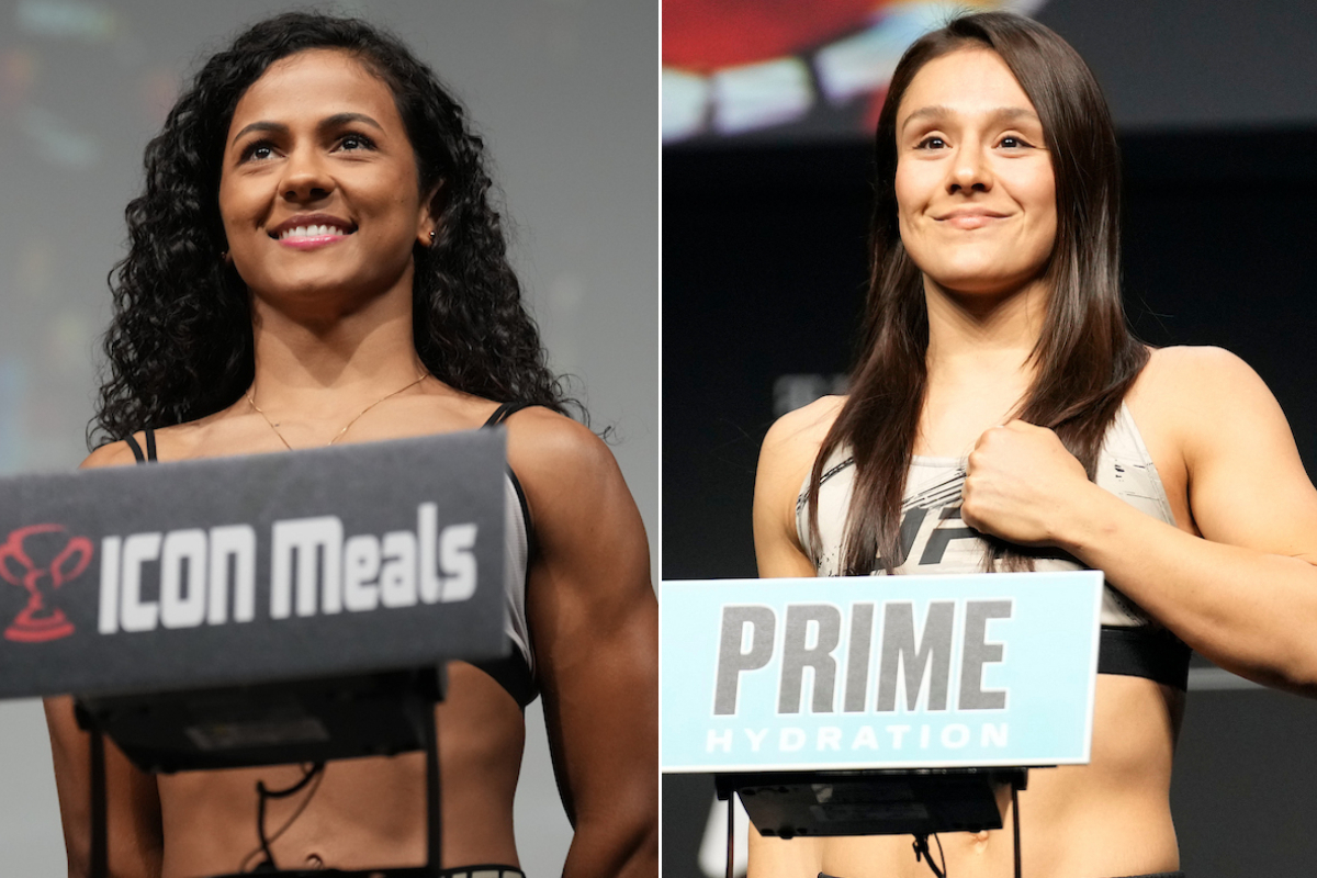 Natália Silva (à esquerda) encara Alexa Grasso no UFC 315
