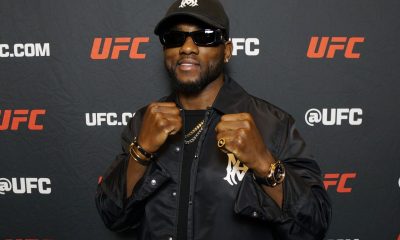 De óculos escuros e boné, Manel Kape posa para foto no media day do UFC Vegas 103