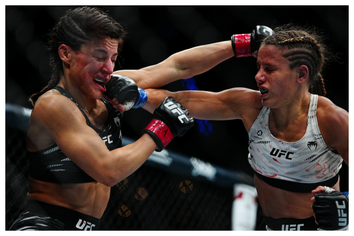 Julia Polastri e Loopy Godinez em ação no UFC México