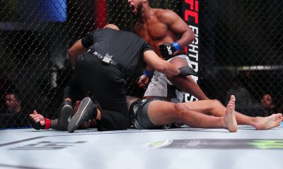 Mario Pinto vibra com nocaute aplicado em Austin Lane no UFC Vegas 103