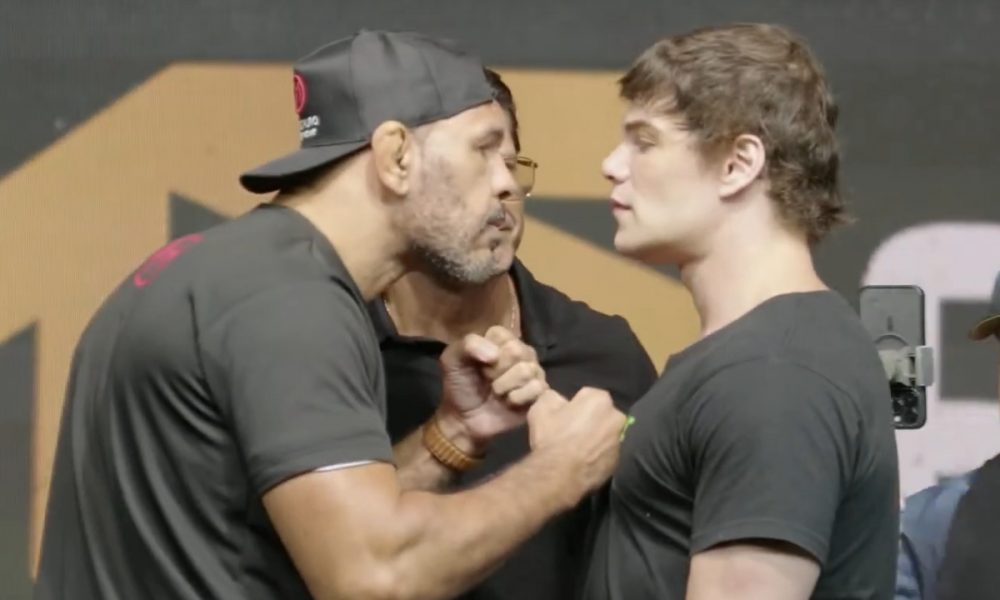 Minotouro e TadalaFellas trocam farpas em encarada para o Fight Music Show