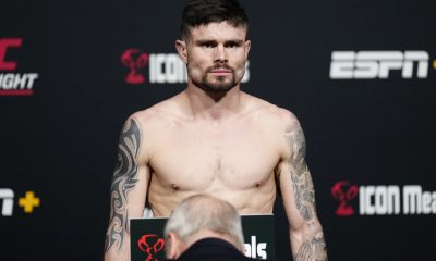 Trevor Peek passa pela balança do UFC Vegas 90