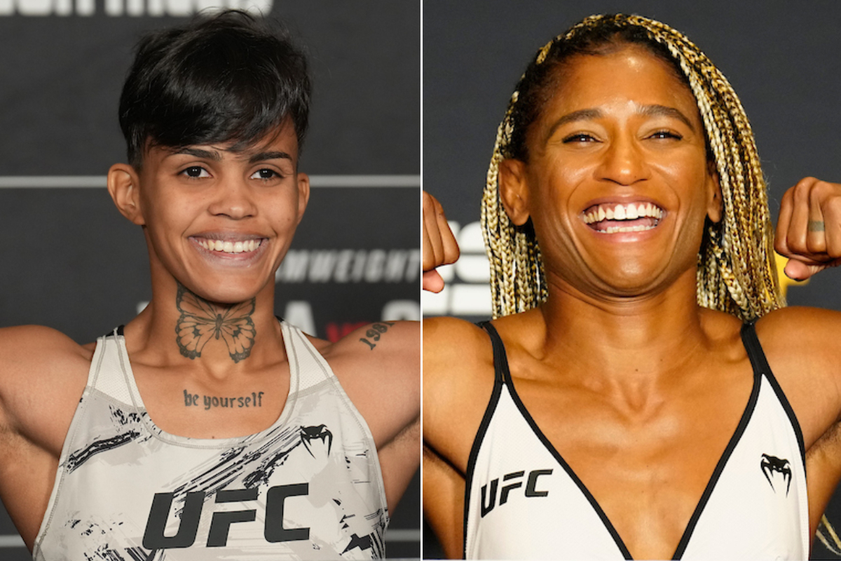 Iasmin Lucindo (à esquerda) encara Angela Hill no UFC Vegas 108