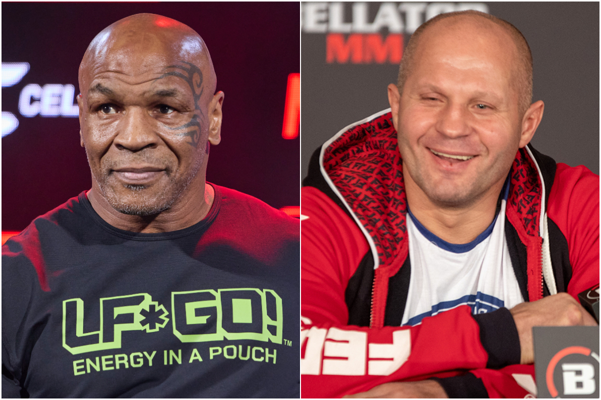 Montagem de Mike Tyson e Fedor Emelianenko