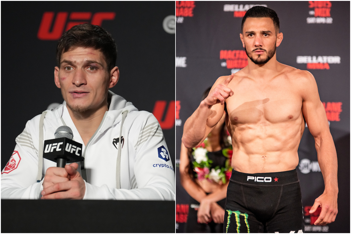 Movsar Evloev e Aaron Pico em montagem