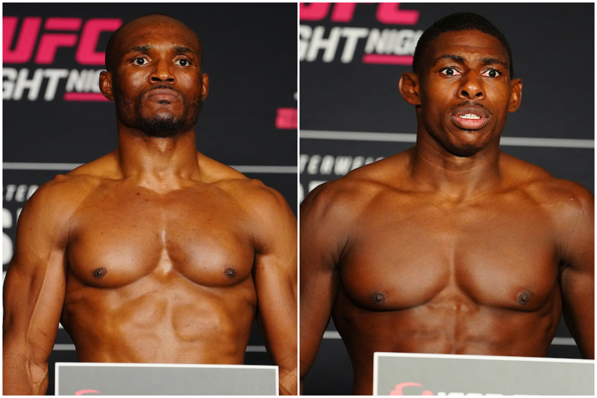 Kamaru Usman e Joaquin Buckley cravaram 77,5 kg na balança do UFC Atlanta