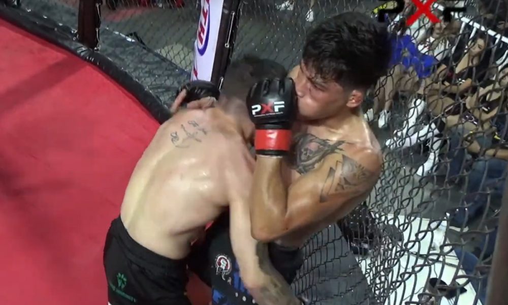 Chris Quiroz e Jahir Ramos durante luta