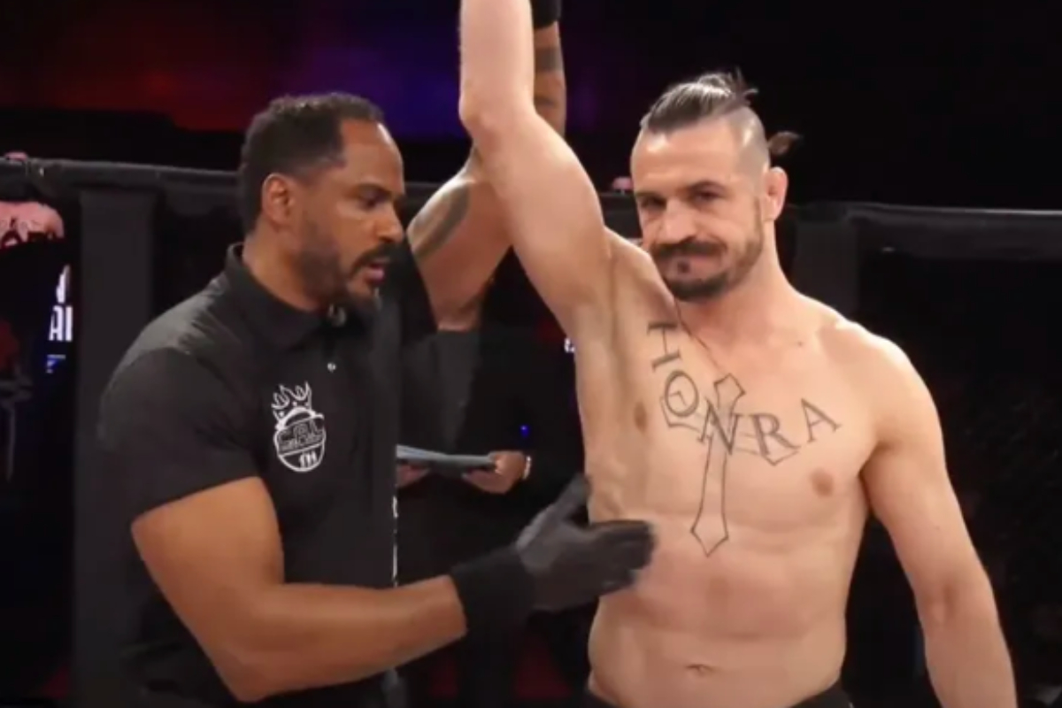 Wilian Samurai tem braço erguido no BSB Fight