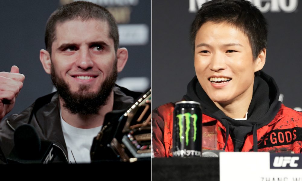 Islam Makhachev e Zhang Weili disputam os títulos meio-médio e peso-mosca no UFC 322