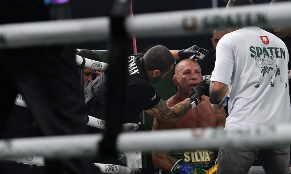 Wanderlei Silva foi nocauteado durante a briga generalizada com a equipe de Popó