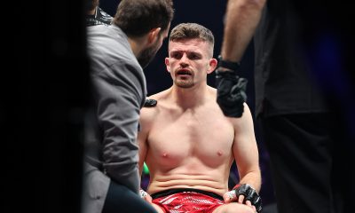 Harry Hardwick é atendido pela comissão médica após ser derrotado no UFC Paris