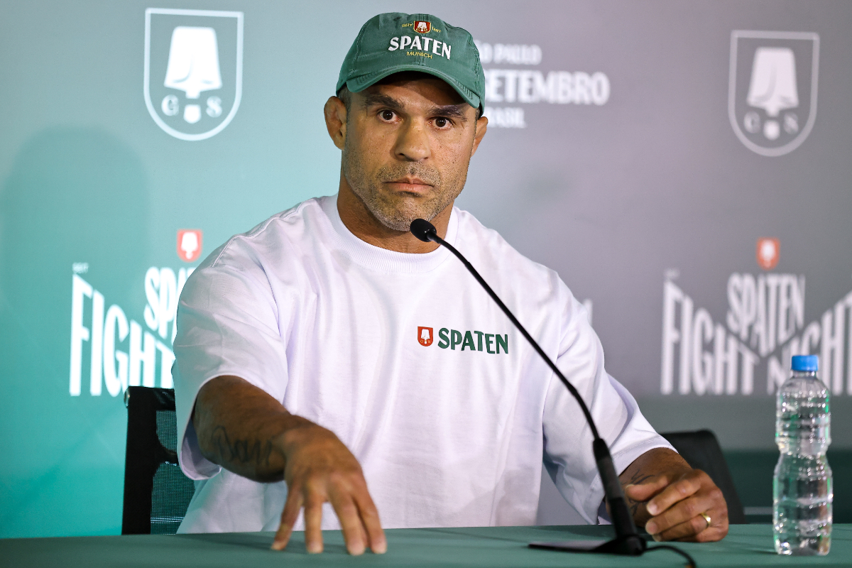 Vitor Belfort participa de coletiva de imprensa da Spaten Fight Night 2