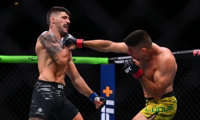 Vicente Luque e Joel Álvarez em confronto no UFC Rio