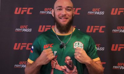 Valter Walker de punhos cerrados durante o Media Day UFC Rio