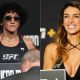 Virna Jandiroba e Mackenzie Dern posam para fotos durante a pesagem do UFC