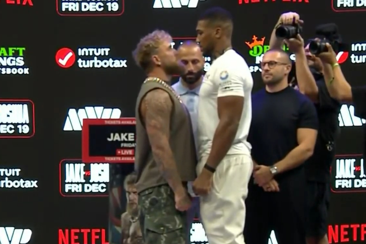 Encarada entre Jake Paul e Anthony Joshua