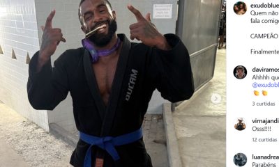 Baco Exu do Blues comemora o título no AJP Tour Salvador e a graduação à faixa-azul de jiu-jitsu