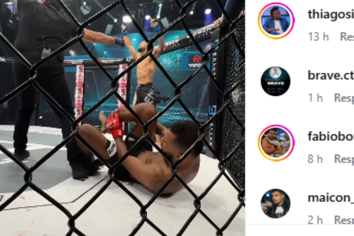 Igor Elizeu fraturou a perna direita após desferir um chute no evento SFT 58