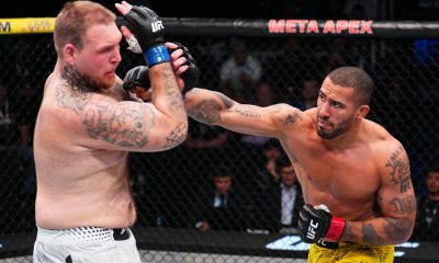 Vitor Petrino e Steven Asplund em duelo durante o UFC Vegas 114