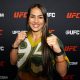 Bia Mesquita posando para foto no Media Day do UFC Vegas 114