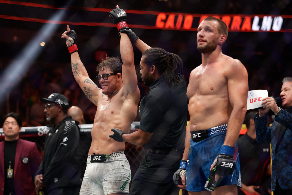 Caio Borralho celebra vitória dobre 'RDR' no UFC 326