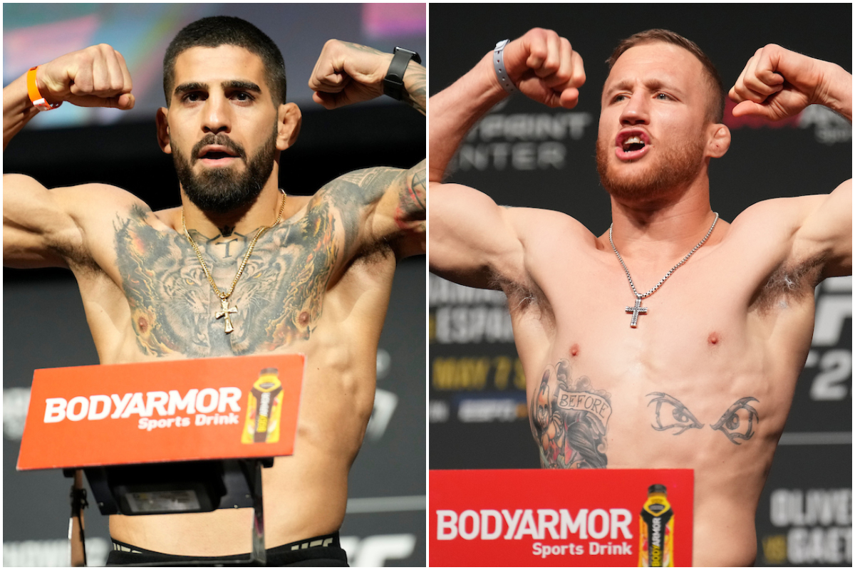 Ilia Topuria e Justin Gaethje irão unificar os cinturões do peso-leve (70 kg) no UFC Casa Branca