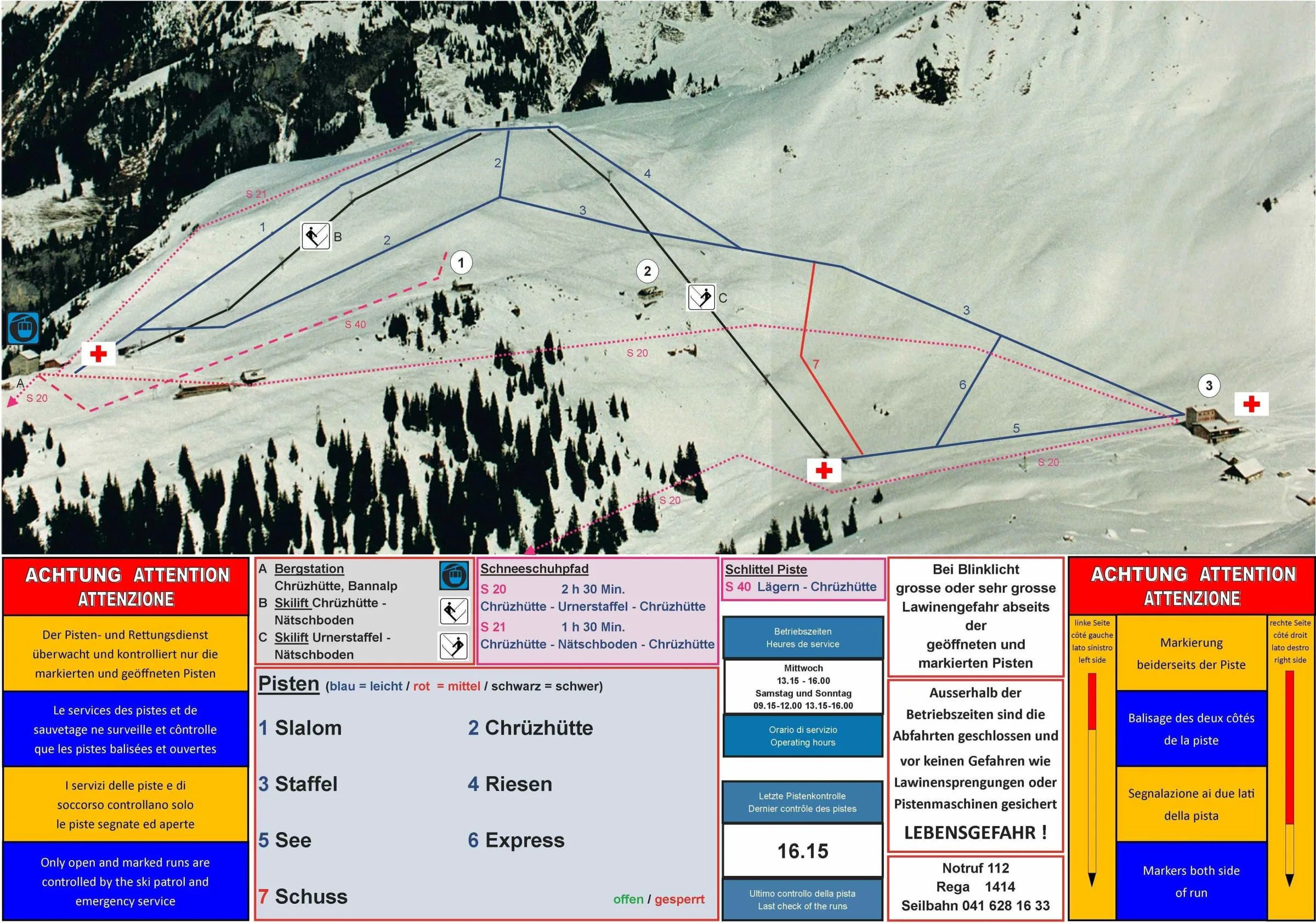 Pistenplan Bannalp 2025/26 – Übersichtskarte mit Pisten, Liften und Bergbahnen