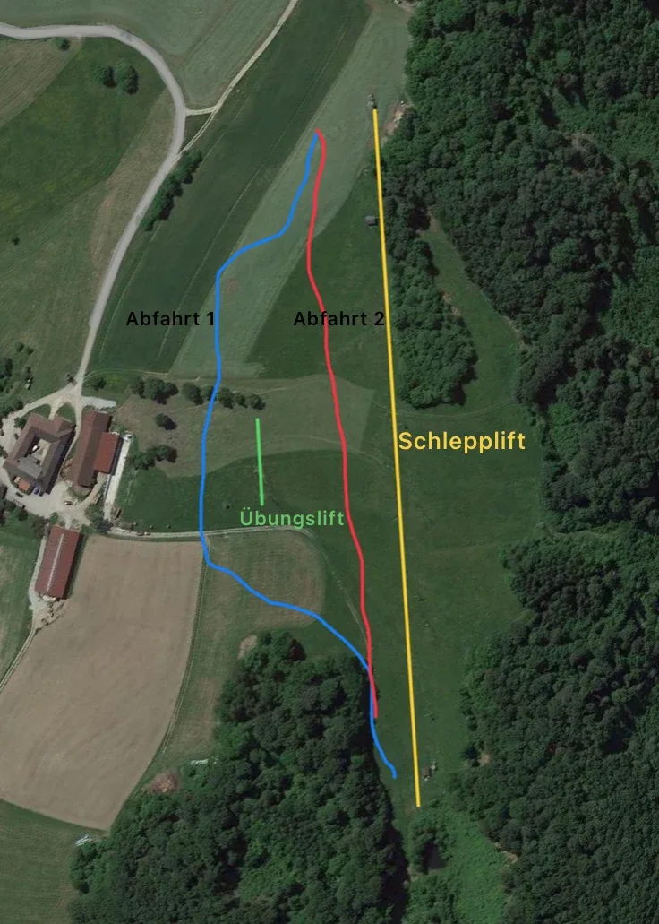 Pistenplan Brandtner Lifte (Hartkirchen) 2025/26 – Übersichtskarte mit Pisten, Liften und Bergbahnen