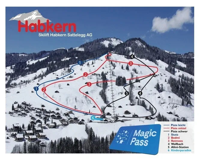 Pistenplan Habkern 2025/26 – Übersichtskarte mit Pisten, Liften und Bergbahnen
