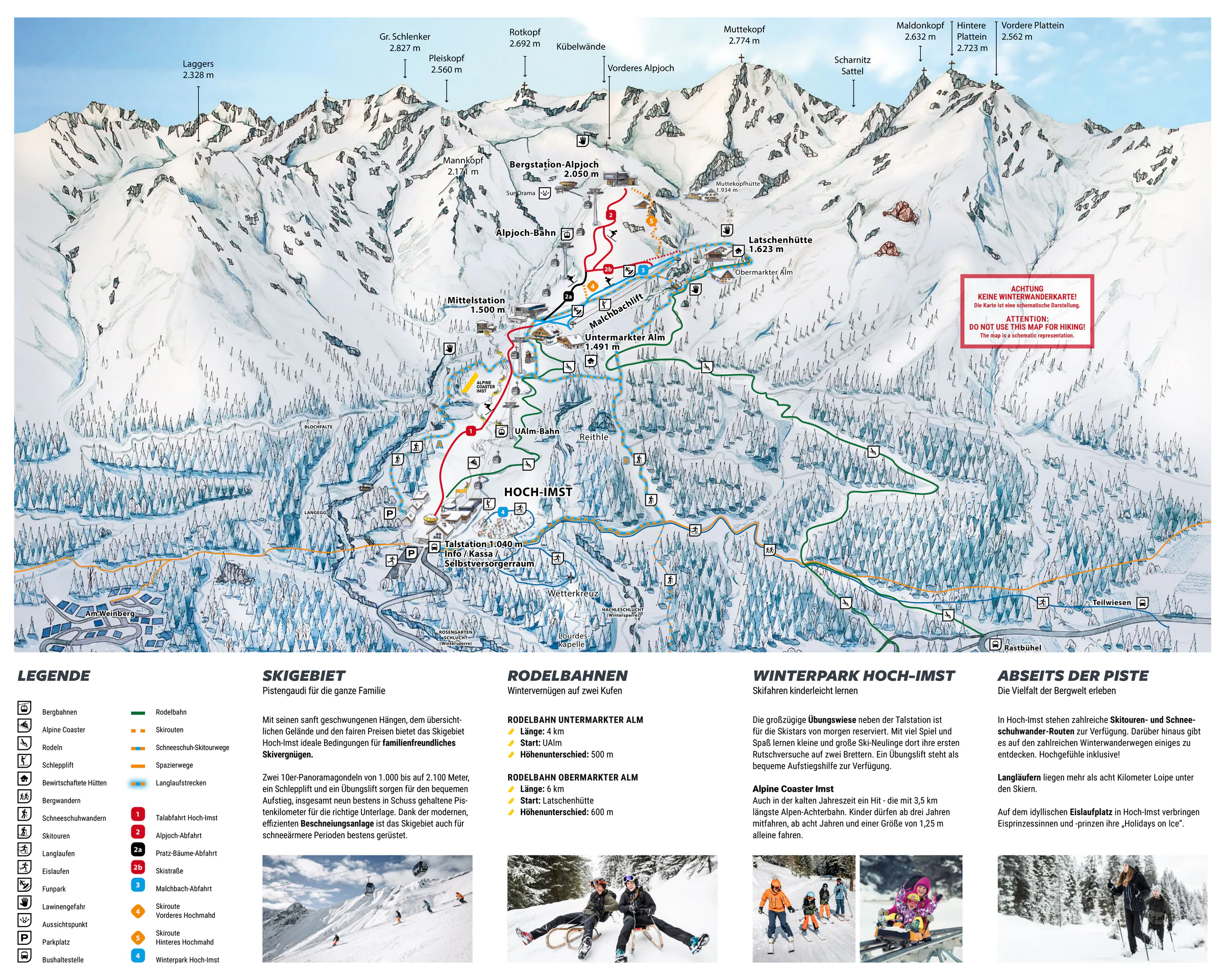 Pistenplan Hoch-Imst 2025/26 – Übersichtskarte mit Pisten, Liften und Bergbahnen