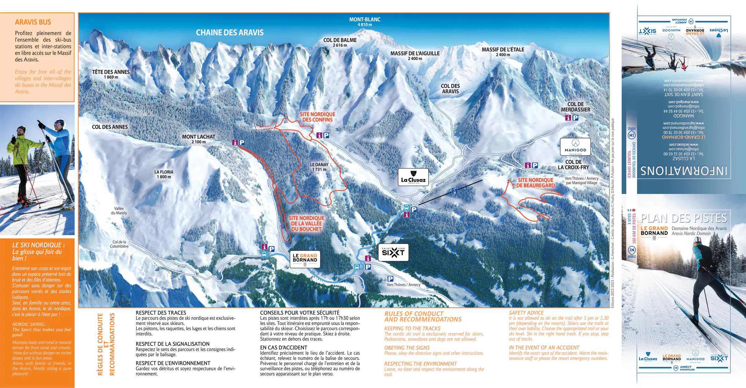 Pistenplan Le Grand-Bornand 2025/26 – Übersichtskarte mit Pisten, Liften und Bergbahnen