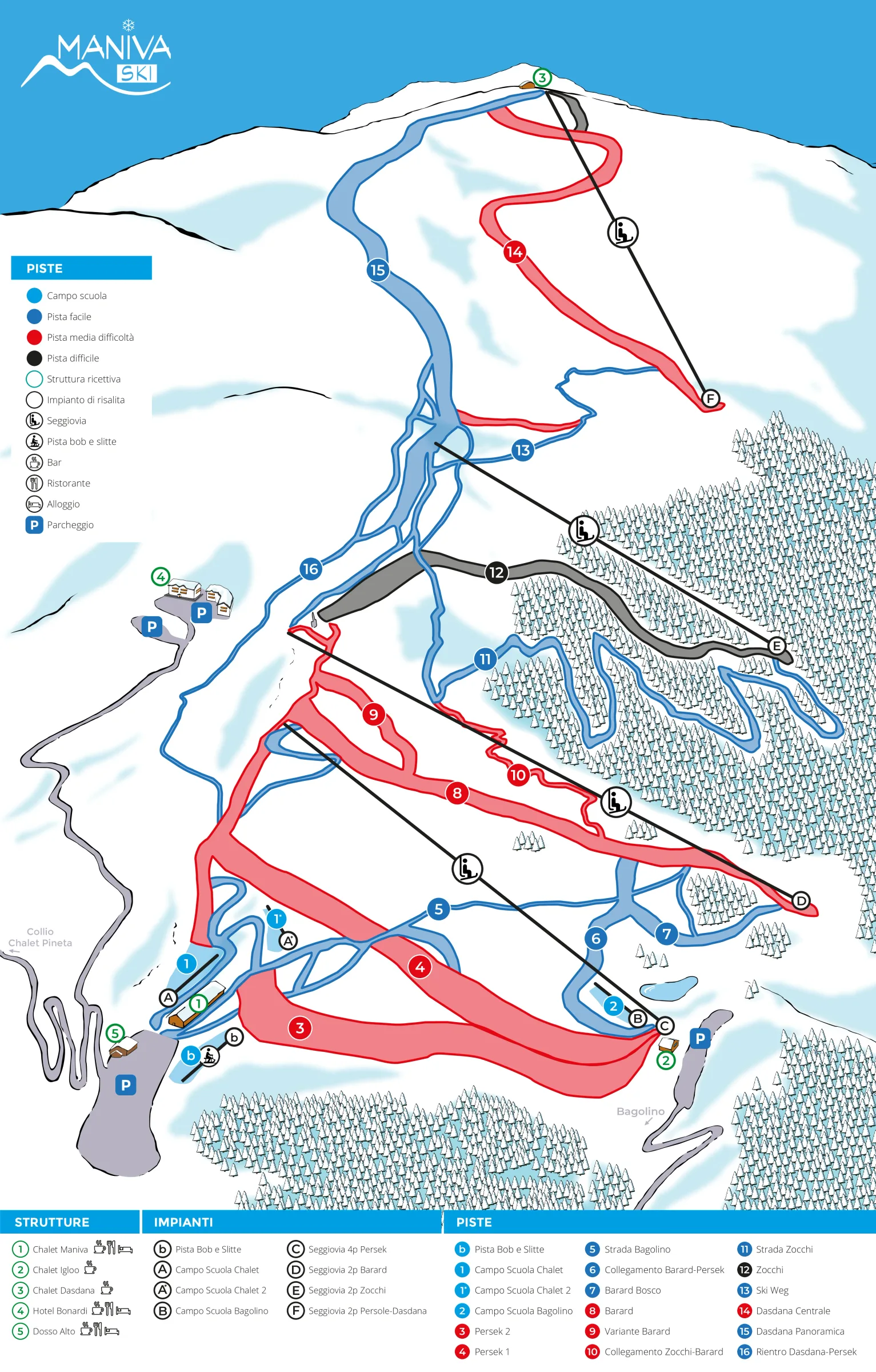 Pistenplan Maniva 2025/26 – Übersichtskarte mit Pisten, Liften und Bergbahnen