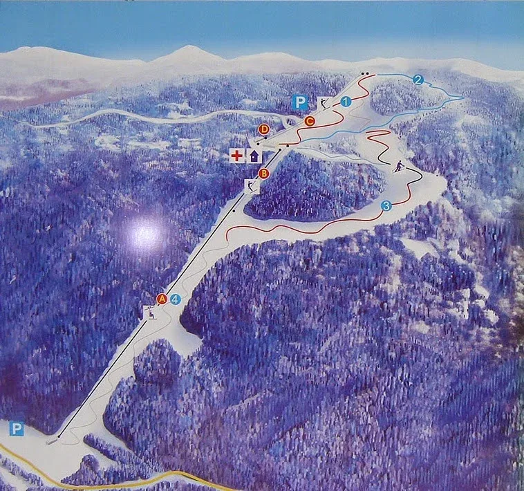 Pistenplan Marela 2025/26 – Übersichtskarte mit Pisten, Liften und Bergbahnen