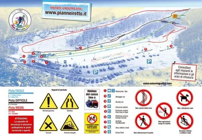 Pistenplan Pian Neiretto 2025/26 – Übersichtskarte mit Pisten, Liften und Bergbahnen