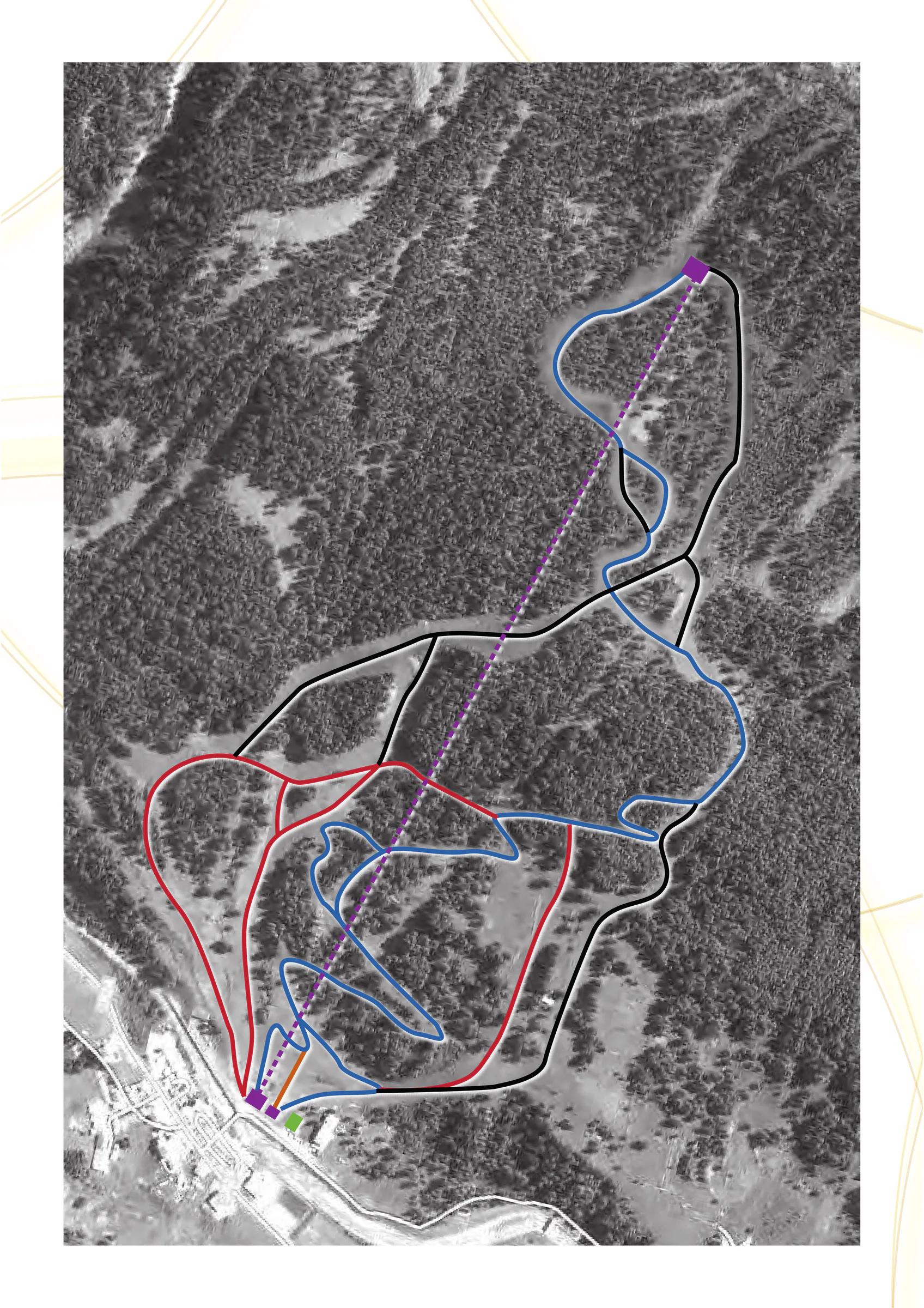 Pistenplan Rhêmes-Notre-Dame 2025/26 – Übersichtskarte mit Pisten, Liften und Bergbahnen