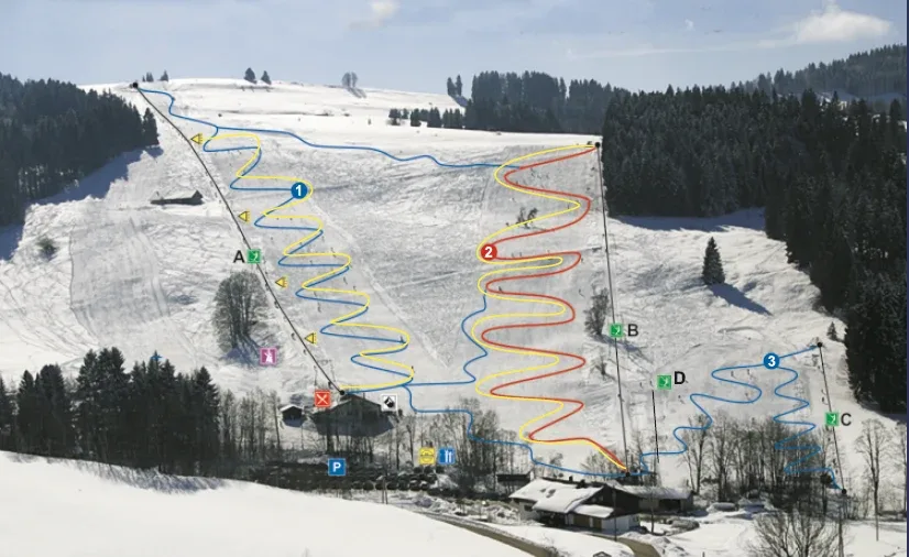 Pistenplan Thaler Hoehe (Missen-Wilhams) 2025/26 – Übersichtskarte mit Pisten, Liften und Bergbahnen