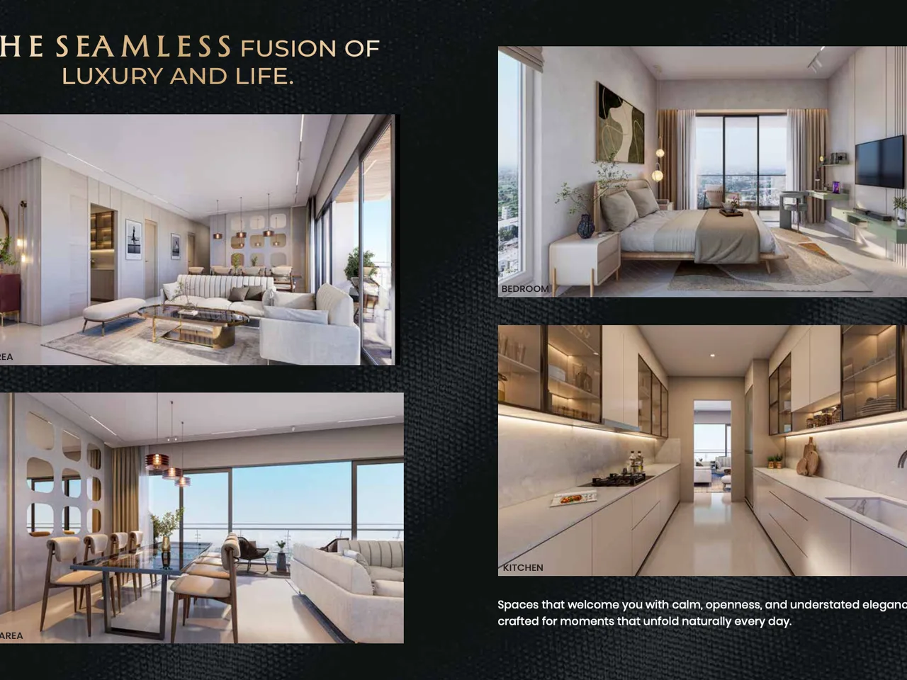 Premium luxury apartment interior living room design