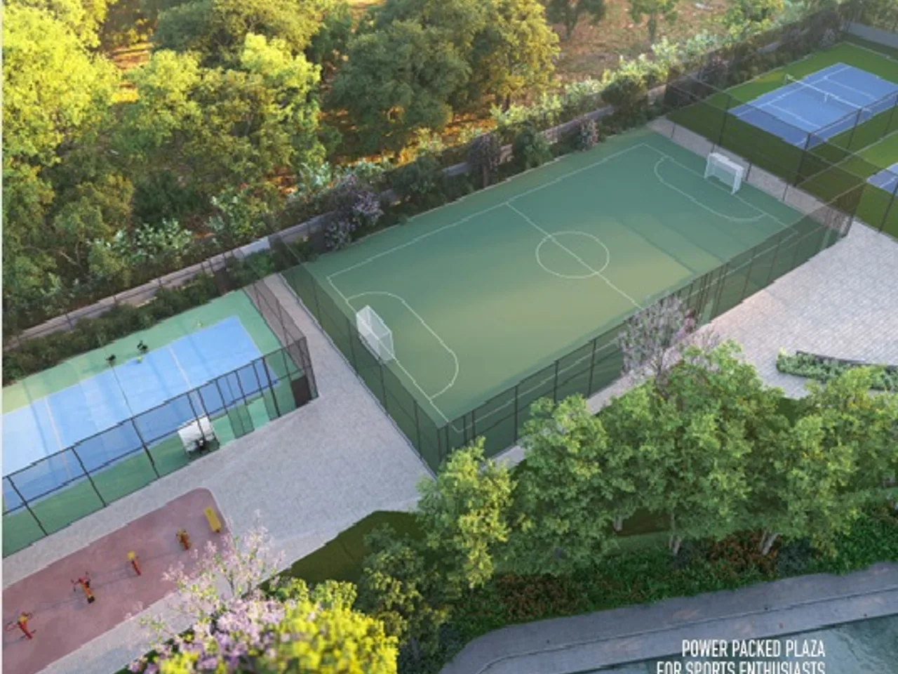 Outdoor Play Courts and Activity Zones