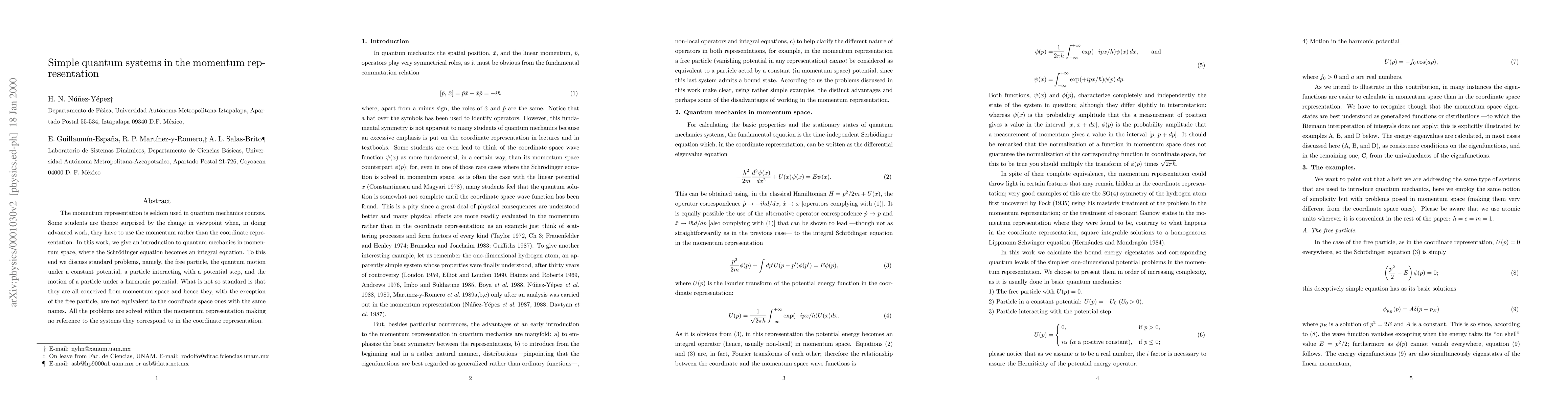Thumbnail for Simple quantum systems in the momentum representation