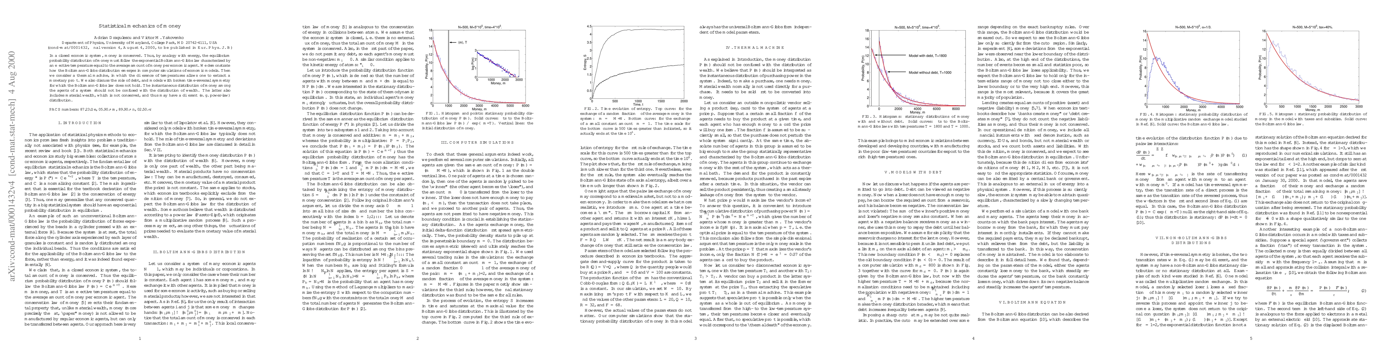 Thumbnail for Statistical mechanics of money