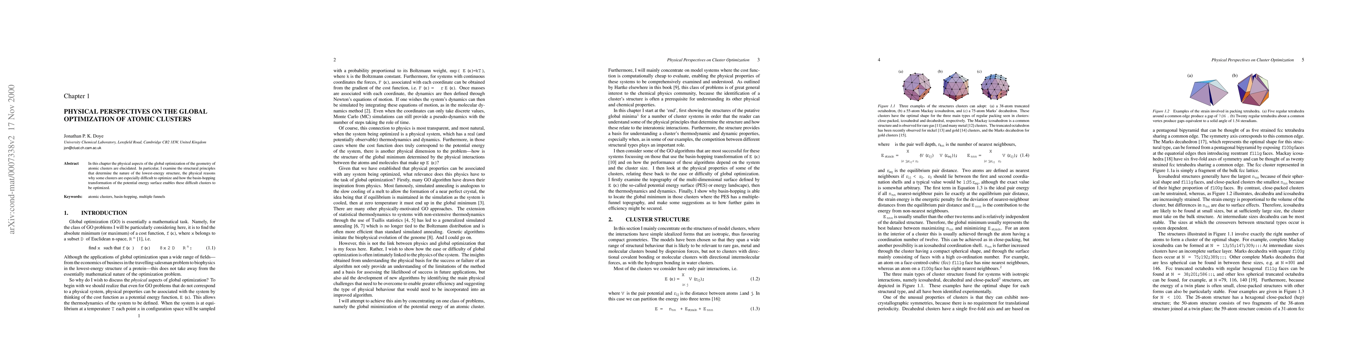Thumbnail for Physical perspectives on the global optimization of atomic clusters