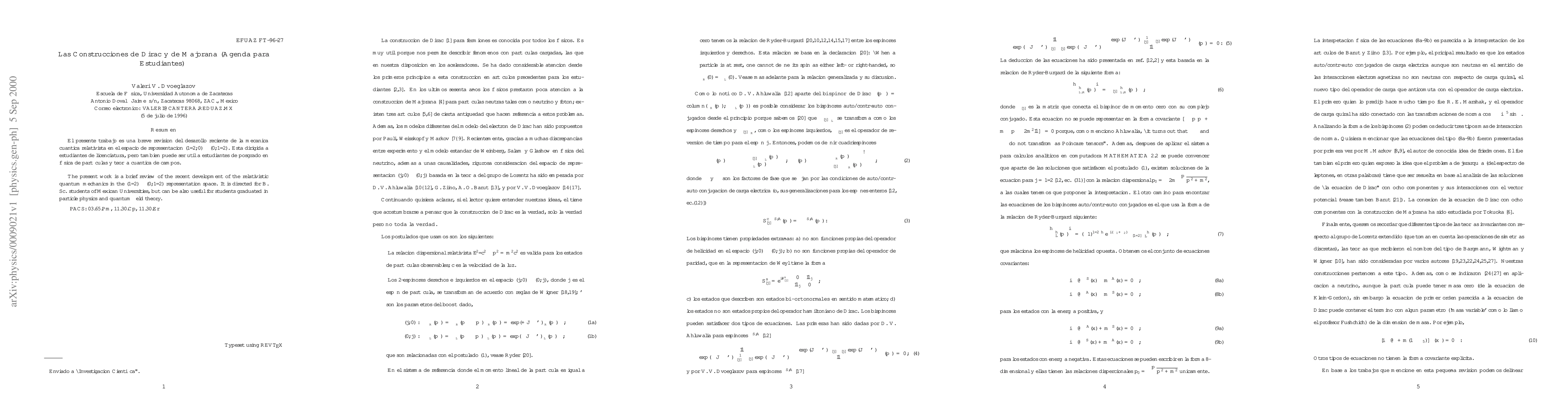 Thumbnail for Dirac and Majorana Constructs
