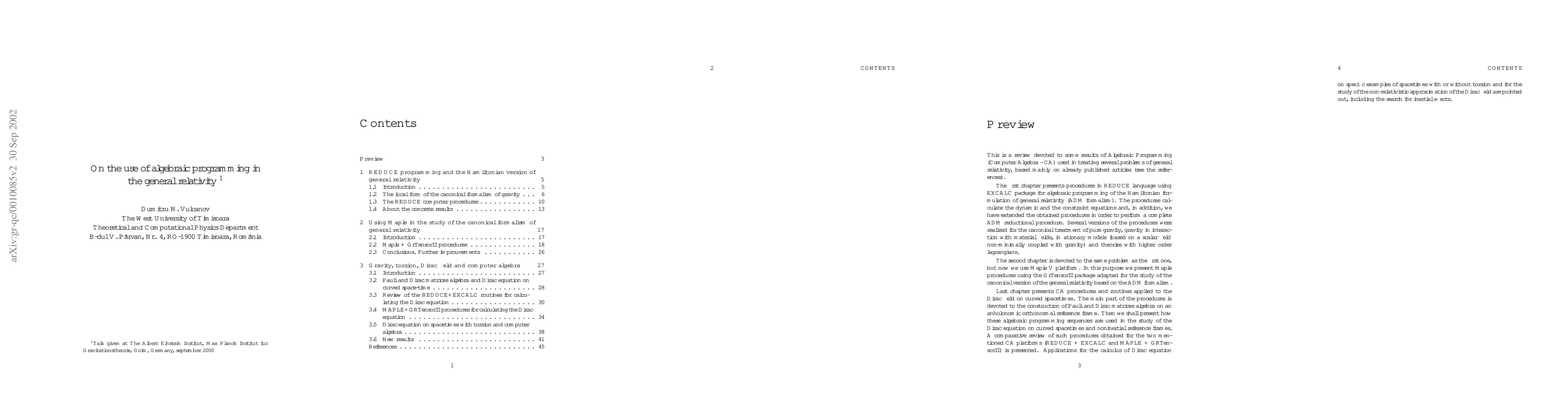 Thumbnail for On the use of algebraic programming in the general relativity