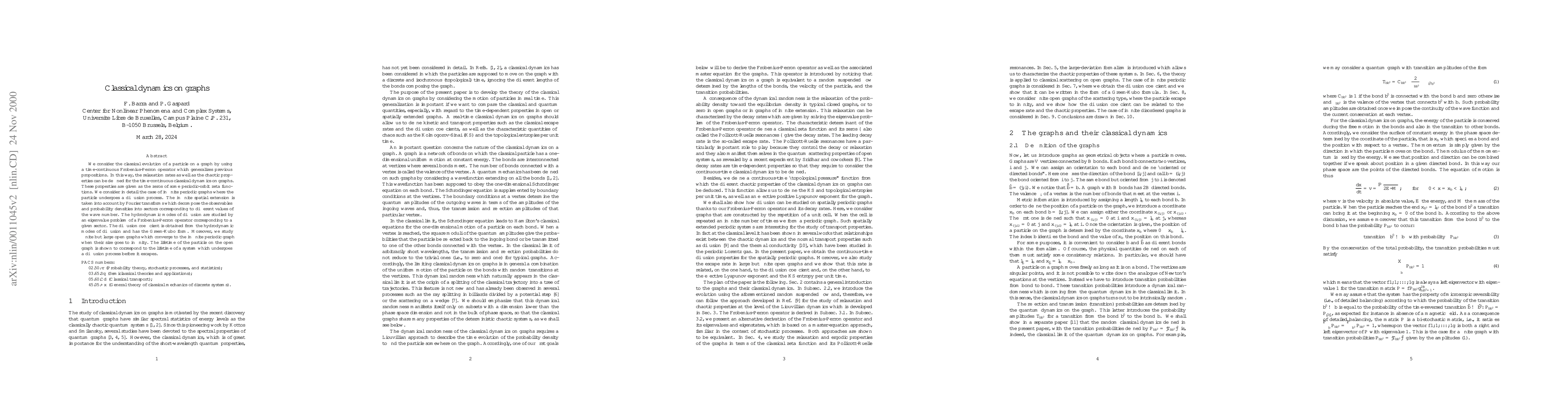 Thumbnail for Classical dynamics on graphs