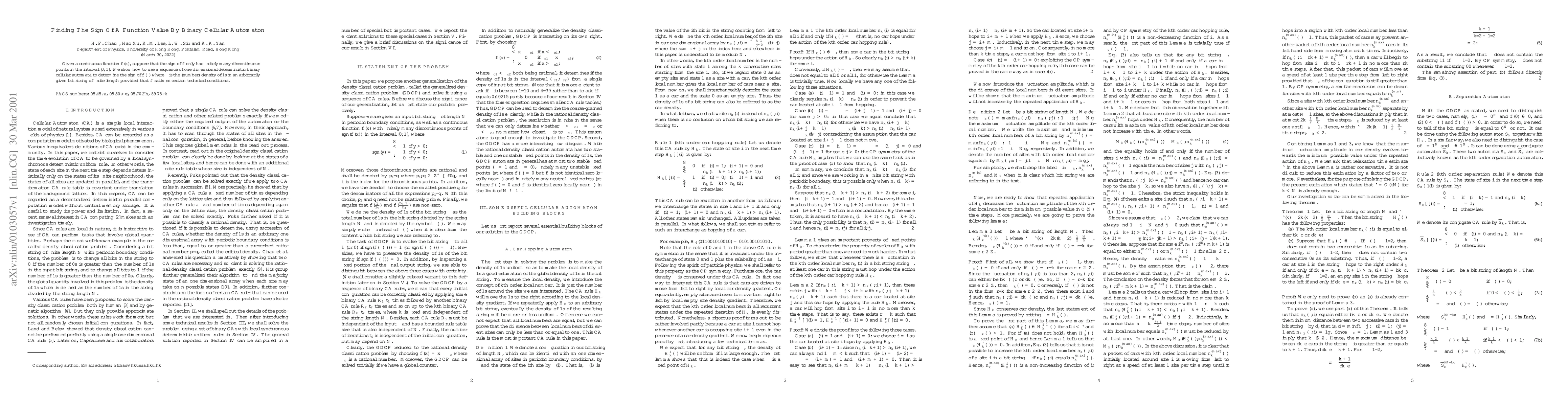 Thumbnail for Finding The Sign Of A Function Value By Binary Cellular Automaton