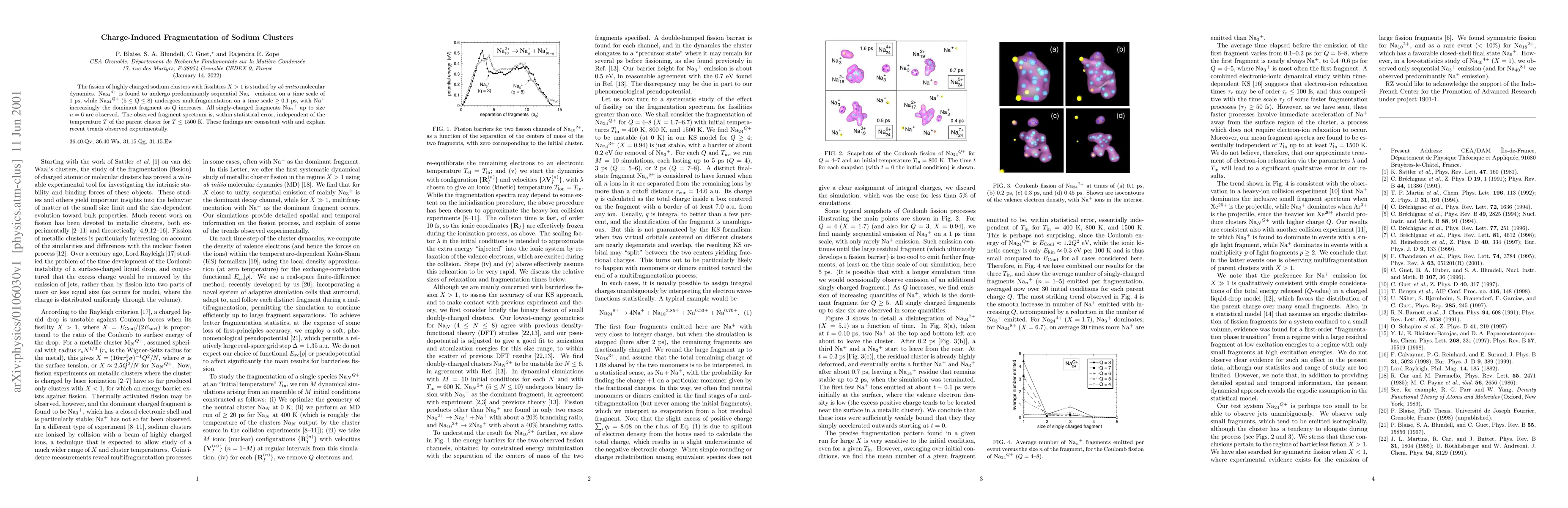 Thumbnail for Charge-Induced Fragmentation of Sodium Clusters