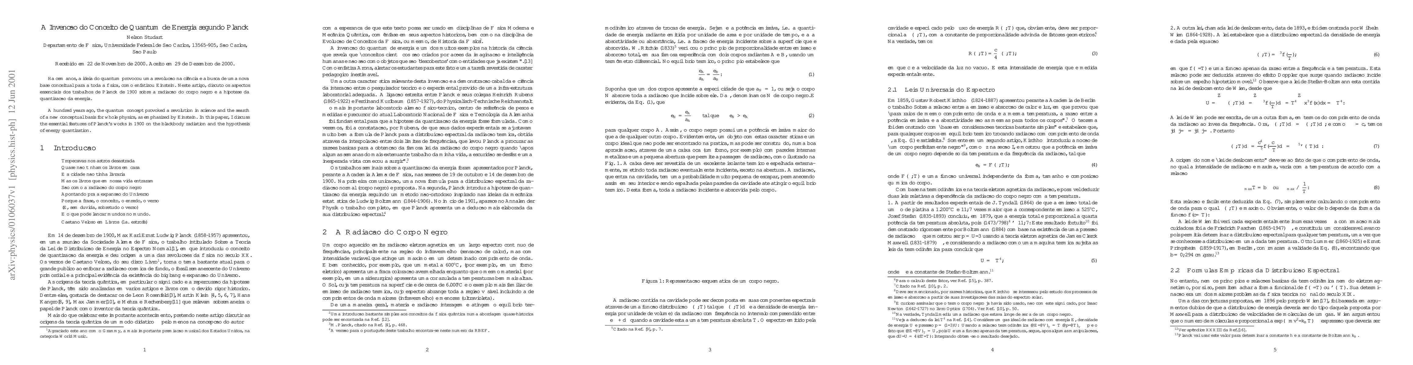 Thumbnail for The invention of the quantum energy concept according to Planck
