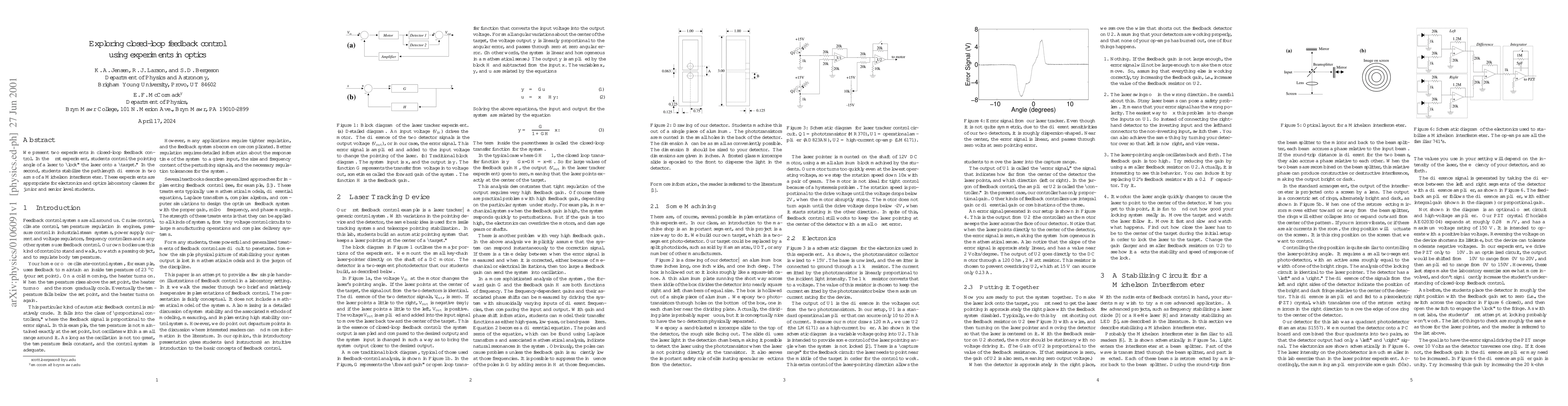 Thumbnail for Exploring closed-loop feedback control using experiments in optics