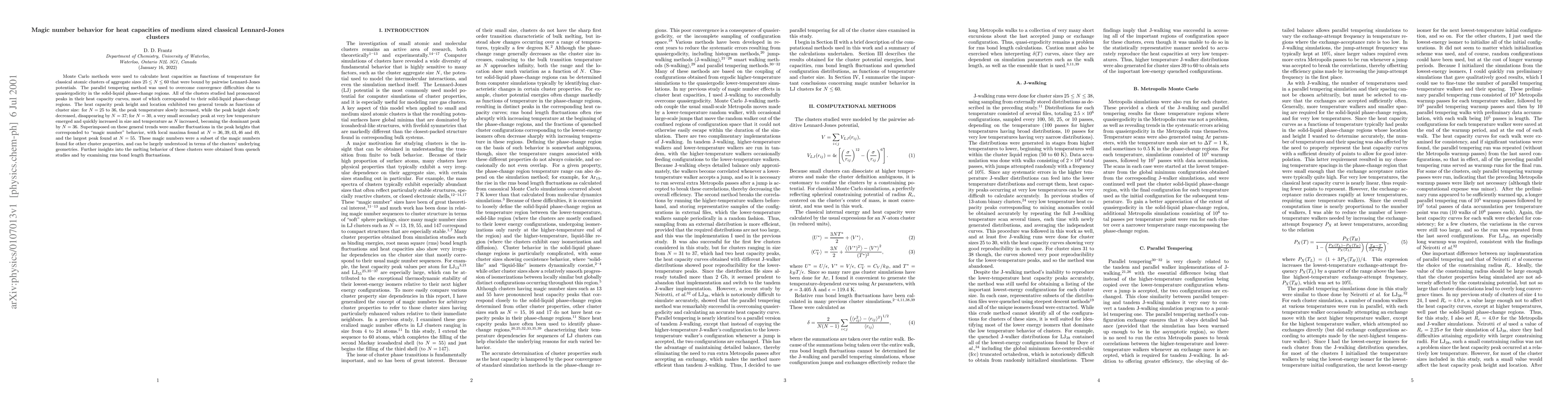 Thumbnail for Magic number behavior for heat capacities of medium sized classical
  Lennard-Jones clusters