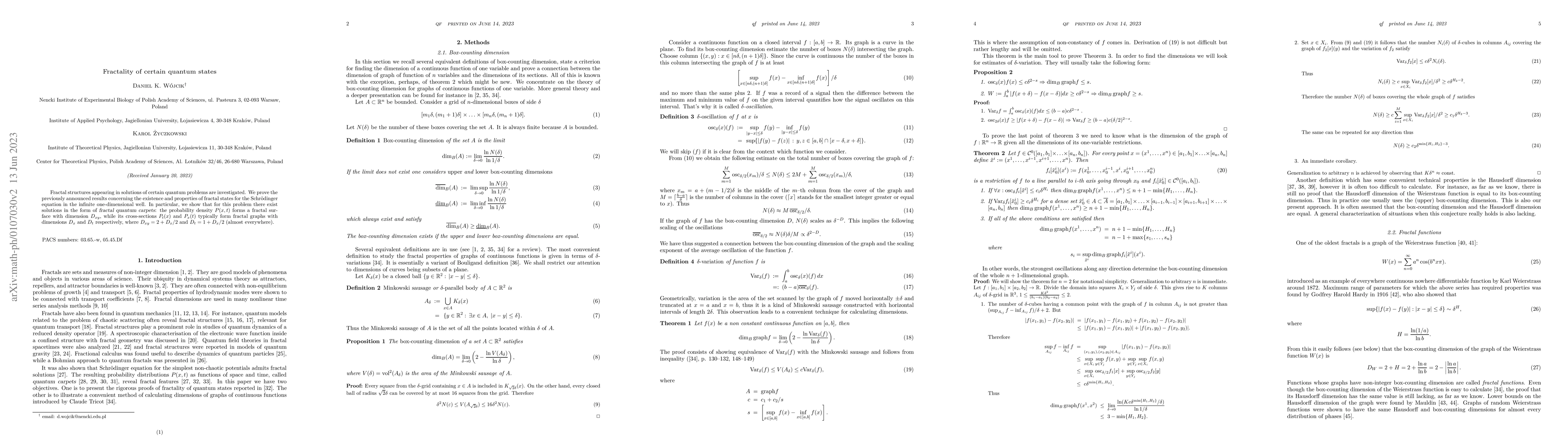 Thumbnail for Fractality of certain quantum states